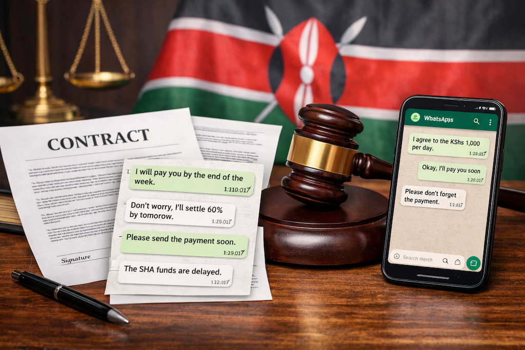 WhatsApp messages as evidence of contract in Kenya